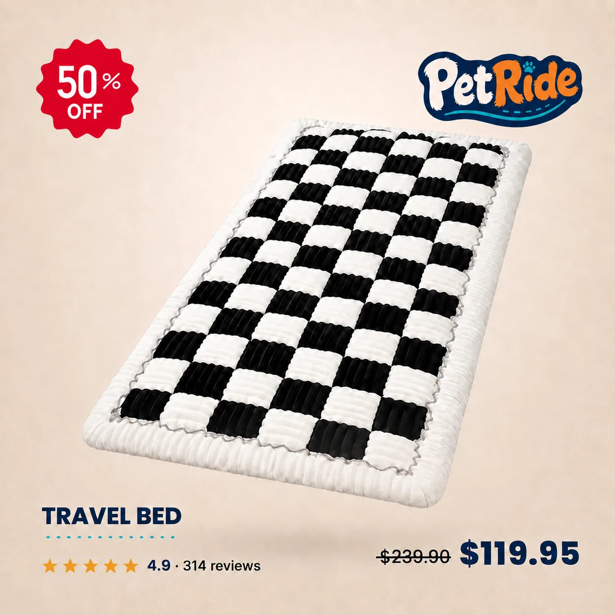 PetRide Custom-Fit Travel Bed